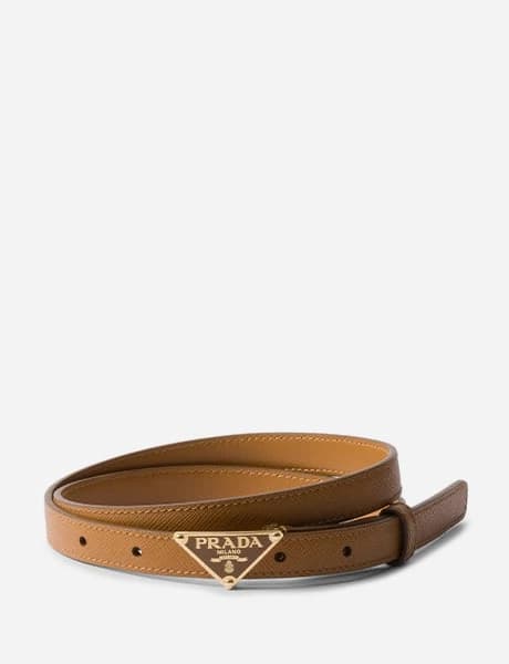 Triangle-Logo Leather Belt